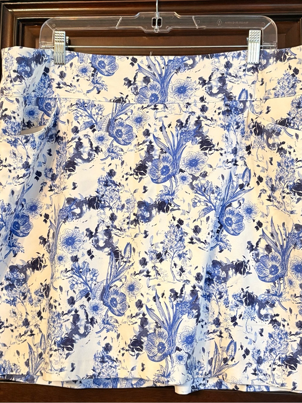Lady Hagen Blue & White Floral Circle Skirt